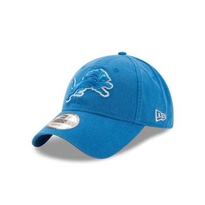 Blue Detroit Lions Hat - New Era NFL Core Classic 9TWENTY Adjustable Caps USA8542936